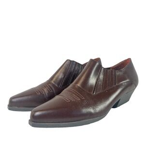 VTG 90s Neil Stephen Western‎ Cowboy Ankle Boots Sz 8.5 Leather Pointed Toe